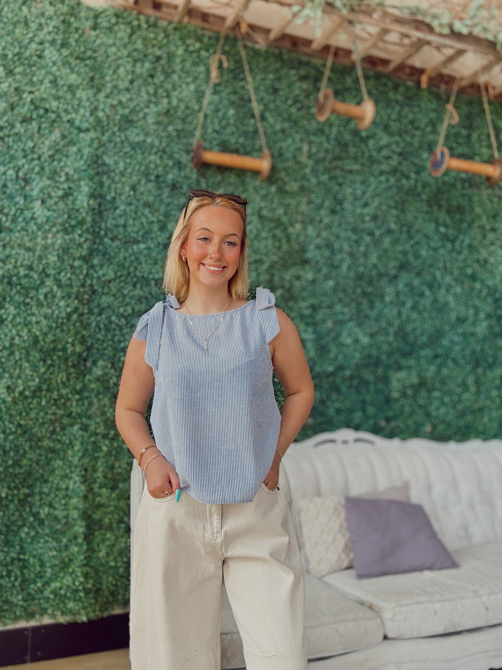 Set Sail Boatneck Top Tezza-3523 description