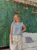 Set Sail Boatneck Top Tezza-5304 description