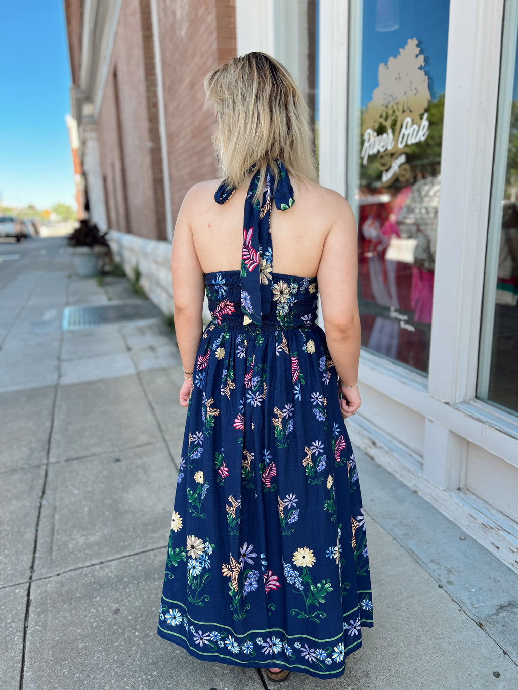 Timeless Grace Floral Halter Maxi