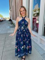 Timeless Grace Floral Halter Maxi