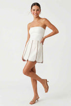 Shell Panel Linen Skort
