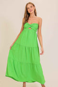 Brunch Babe Maxi Dress- Lime Green Dress